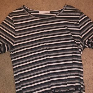 Cropped striped shirt